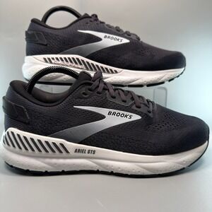 Brooks Ariel GTS 24 Womens Size 10 D Wide Running Shoe Black White Train Sneaker